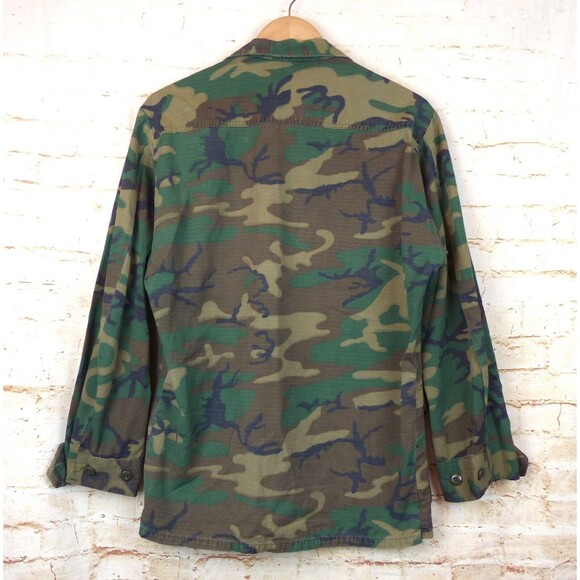 VTG Military USMC Shirt M RDF ERDL Camo 70s Jungle Coat Hot Weather Ripstop - Picture 2 of 15